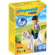 Playset Playmobil 1.2.3 Niño Pony 70410 (2 pcs)