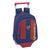 Mochila Escolar con Ruedas 705 Levante U.D. Azul Rojo Grana