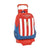 Mochila Escolar con Ruedas 905 Real Sporting de Gijón Blanco Rojo