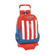 Mochila Escolar con Ruedas 905 Real Sporting de Gijón Blanco Rojo