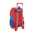 Mochila Escolar con Ruedas 905 Real Sporting de Gijón Blanco Rojo