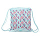 Bolsa Mochila con Cuerdas Moos Flamingo Turquesa