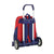 Mochila Escolar con Ruedas Evolution Atlético Madrid Azul Blanco Rojo