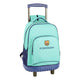 Mochila Escolar con Ruedas Compact F.C. Barcelona 19/20 Turquesa