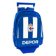 Mochila Escolar con Ruedas 705 R. C. Deportivo de La Coruña Azul Blanco