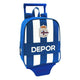 Mochila Escolar con Ruedas 805 R. C. Deportivo de La Coruña Azul Blanco