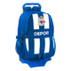 Mochila Escolar con Ruedas 905 R. C. Deportivo de La Coruña Azul Blanco