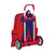 Mochila Escolar con Ruedas Evolution Atlético Madrid Neptuno Azul