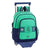 Mochila Escolar con Ruedas 705 Real Madrid C.F. Verde