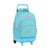 Mochila Escolar con Ruedas Compact Benetton Candy Azul claro