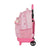 Mochila Escolar con Ruedas Compact Glow Lab Unicorn Day Rosa