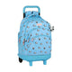 Mochila Escolar con Ruedas Compact Moos Azul claro