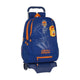 Mochila Escolar con Ruedas 905 Valencia Basket Azul Naranja