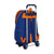 Mochila Escolar con Ruedas 905 Valencia Basket Azul Naranja