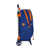 Mochila Escolar con Ruedas 905 Valencia Basket Azul Naranja