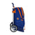 Mochila Escolar con Ruedas Evolution Valencia Basket Azul Naranja