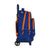 Mochila Escolar con Ruedas Compact Valencia Basket Azul Naranja