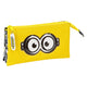 Portatodo Triple Minions Amarillo Blanco Negro