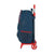 Mochila Escolar con Ruedas 905 Benetton Navy Azul marino