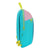 Mochila Infantil Benetton Color Block Amarillo Rosa Turquesa