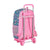 Mochila Escolar con Ruedas 905 Benetton Blooming Rosa