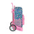 Mochila Escolar con Ruedas Evolution Benetton Blooming Rosa