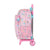 Mochila Escolar con Ruedas 905 Glow Lab Best Friends Rosa