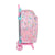 Mochila Escolar con Ruedas 905 Glow Lab Best Friends Rosa