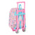 Mochila Escolar con Ruedas 805 Glow Lab Best Friends Rosa