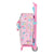 Mochila Escolar con Ruedas 805 Glow Lab Best Friends Rosa