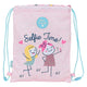 Bolsa Mochila con Cuerdas Glow Lab Best Friends Rosa