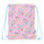 Bolsa Mochila con Cuerdas Glow Lab Best Friends Rosa