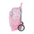 Mochila Escolar con Ruedas Evolution Glow Lab Best Friends Rosa