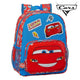 Mochila Escolar Cars Mc Queen Azul Rojo