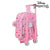 Mochila Escolar con Ruedas 805 Princesses Disney Express Yourself Rosa