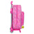 Mochila Escolar con Ruedas Art Club LOL Surprise! Fucsia (28 x 10 x 67 cm)