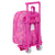 Mochila Escolar con Ruedas Art Club LOL Surprise! Fucsia