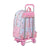 Mochila Escolar con Ruedas 905 Barbie Girl Power