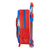 Mochila Escolar 3D con Ruedas Spiderman Azul Rojo