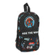 Plumier Mochila Surf Camp Safta Negro Naranja Azul claro