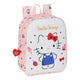 Mochila Escolar Hello Kitty Happiness girl Rosa Blanco (22 x 27 x 10 cm)