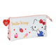 Estuche Escolar Hello Kitty Happiness Girl Rosa Blanco (22 x 12 x 3 cm)