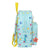 Mochila Escolar Baby Shark Beach day Amarillo Azul claro (22 x 27 x 10 cm)