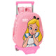 Mochila Escolar 3D con Ruedas Disney Alice in Wonderland Rosa (28 x 10 x 67 cm)