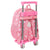 Mochila Escolar 3D con Ruedas Disney Alice in Wonderland Rosa (28 x 10 x 67 cm)