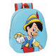 Mochila Escolar 3D Disney Pinocchio Rojo Azul claro