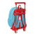 Mochila Escolar 3D con Ruedas Disney Dumbo Rojo Azul claro (28 x 10 x 67 cm)