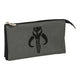 Estuche Escolar The Mandalorian Negro Gris (22 x 12 x 3 cm)