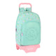 Mochila Escolar con Ruedas Benetton World Menta (30 x 46 x 14 cm)