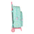 Mochila Escolar con Ruedas Benetton World Menta (30 x 46 x 14 cm)